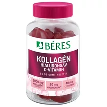 BÉRES KOLLAGÉN, HIALURONSAV, C-VITAMIN 50DB CUKORMENTES GUMITABLETTA