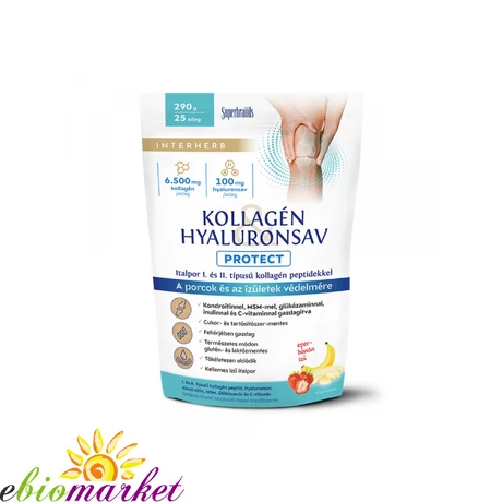 INTERHERB KOLLAGÉN&amp;HYALURONSAV PROTECT PORCÉPÍTŐ ITALPOR EPER-BANÁN ÍZŰ 290G