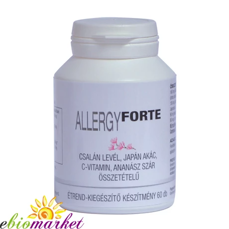 ALLERGY FORTE CSALÁN LEVÉL+JAPÁN AKÁC+C-VITAMIN+ANANÁSZ SZÁR ÖSSZETÉTELŰ KAPSZULA 60DB
