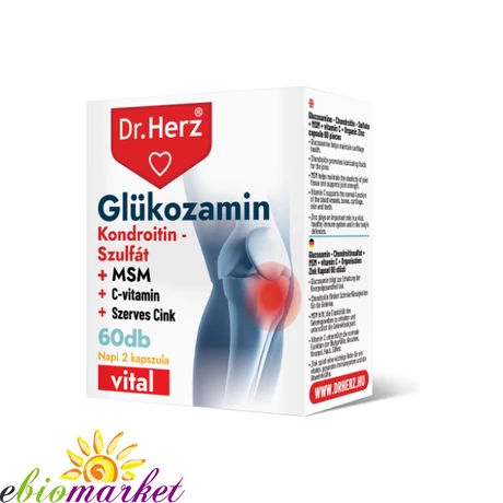 DR.HERZ GLÜKOZAMIN+KONDROTIN-SZULFÁT+MSM KAPSZULA 60DB