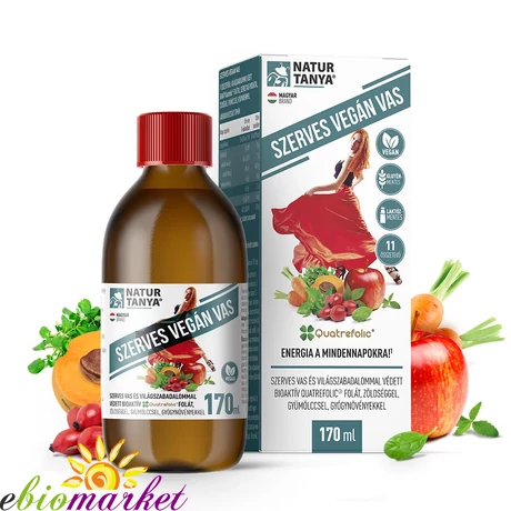 NATUR TANYA SZERVES VEGÁN VAS SZIRUP 170ML