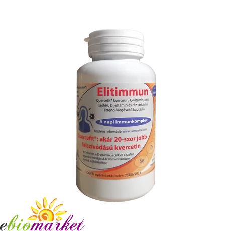 ELITIMMUN QUERCEFIT KVERCETIN C-VITAMIN-CINK-SZELÉN-D3-VITAMIN ÉS RÉZ TARTALMÚ KAPSZULA 60DB
