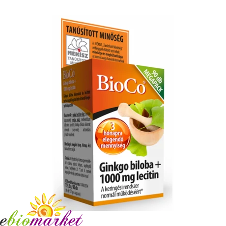 BIOCO GINKGO BILOBA + 1000MG LECITIN 90DB KAPSZULA