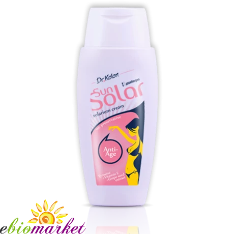 DR.KELEN SUNSOLAR ANTIAGE BŐRÖREGEDÉSGÁTLÓ SZOLÁRIUM KRÉM 150ML