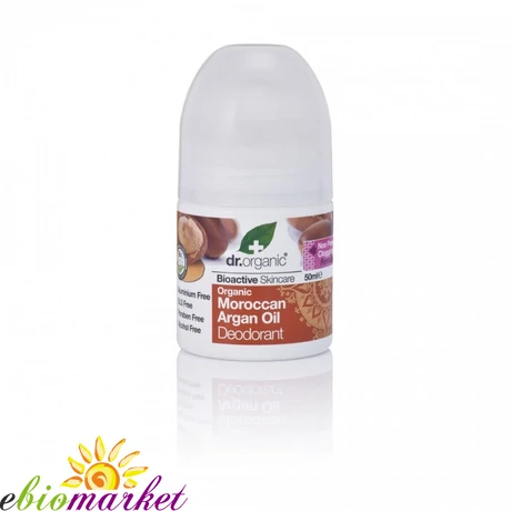 DR.ORGANIC GOLYÓS DEZODOR ARGÁNOLAJJAL ALUMINIUMMENTES 50ML