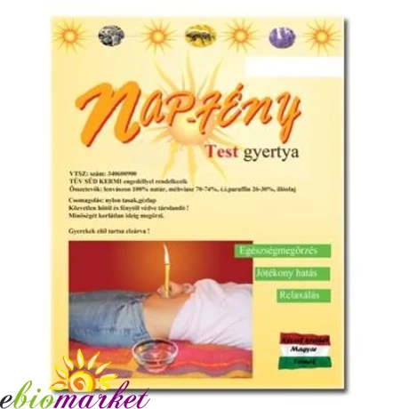 NAPFÉNY TESTGYERTYA NATÚR 10DB