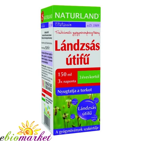 NATURLAND LÁNDZSÁS ÚTIFŰ SZIRUP 150ML