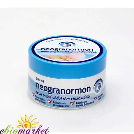 NEOGRANORMON BABY BABAPOPSI VÉDŐKRÉM CINK-OXIDDAL 200ML