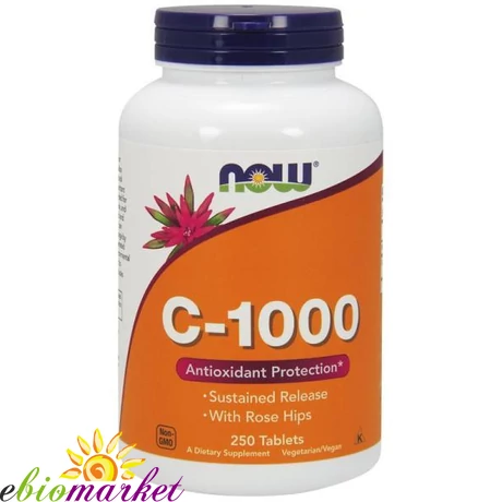 NOW C-VITAMIN 1000MG KAPSZULA 250DB