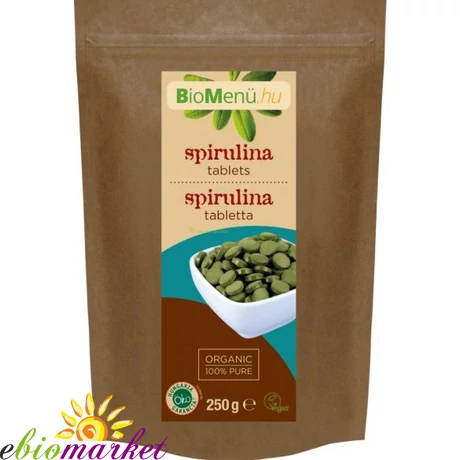 BIO SPIRULINA ALGA TABLETTA 250G BIOMENÜ