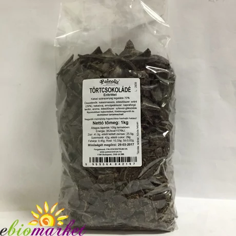 PALEOLIT ÉTCSOKOLÁDÉ ERITRITTEL 1KG (TÖRT)