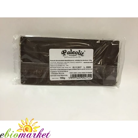 Étcsokoládé tábla eritrittel 100g Paleolit