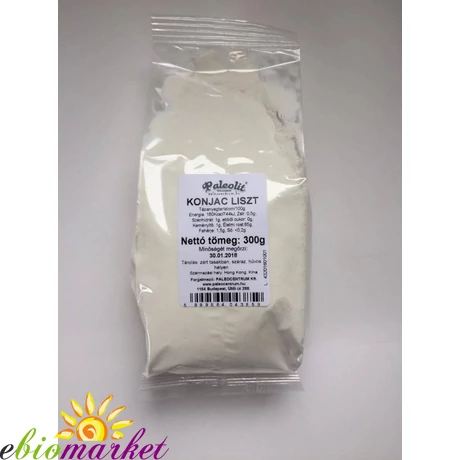PALEOLIT KONJAC LISZT 300G 120-200 MESH GLÜKOMANNÁN TARTALOM MIN 90%