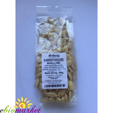 Mandulabél blans, nyers, egész 300g