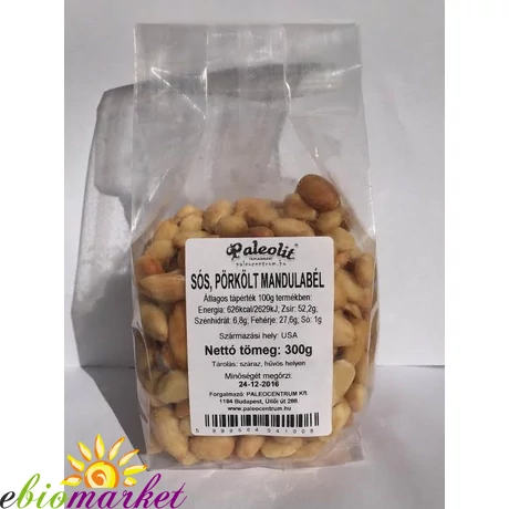 Mandulabél sós-pörkölt 300g Paleolit