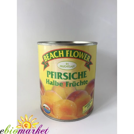 Őszibarack befőtt gyümölcslében 810g Beach Flower
