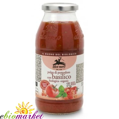 Paradicsompüré bazsalikomos BIO 500g Alce Nero