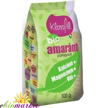 Pattogatott amaránt BIO 100g Klorofill