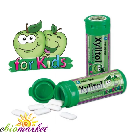 Xylitol alma rágógumi gyerekeknek 30db