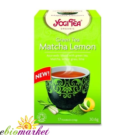 ZÖLD TEA MATCHA-CITROM BIO 17X1,8G YOGI