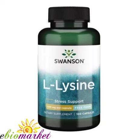 SWANSON L-LYSINE (LIZIN) 500MG FREE FORM 100 KAPSZULA