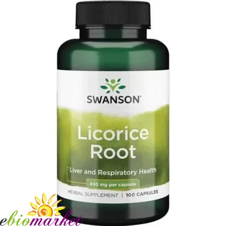 SWANSON LICORICE ROOT 450MG 100 KAPSZULA (ÉDESGYÖKÉR)