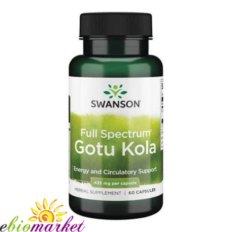 SWANSON GOTU KOLA (TIGRISFŰ) KIVONAT 435 MG 60 KAPSZULA