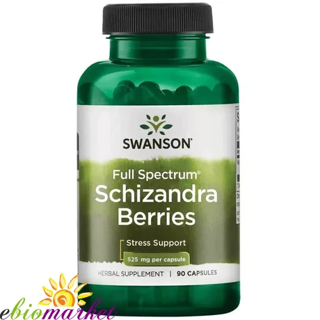 SWANSON SCHIZANDRA BERRIES 525MG 90DB KAPSZULA ÉLETBOGYÓ, KÍNAI