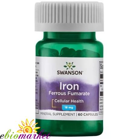  SWANSON IRON (VAS-FUMARÁT) 18MG 60 KAPSZULA