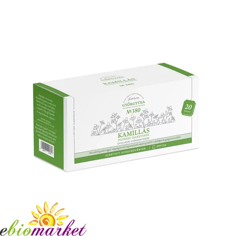 GYÖRGYTEA KAMILLÁS FILTERES 20X1,3G TEA KEVERÉK, GYULLADÁS CSÖKKENTÉSÉRE NO.380