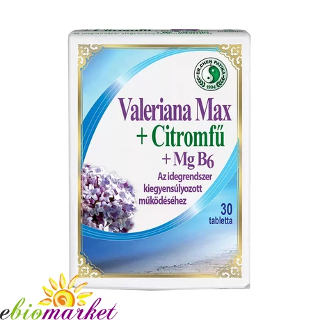 DR. CHEN VALERIANA MAX + CITROMFŰ + MAGNÉZIUM + B6 30DB FILMTABLETTA