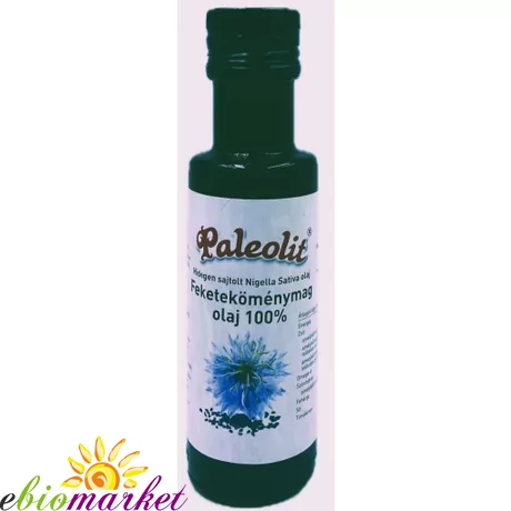 PALEOLIT FEKETEKÖMÉNYMAG OLAJ 100% 100ML HIDEGEN SAJTOLT NIGELLA SATIVA OLAJ