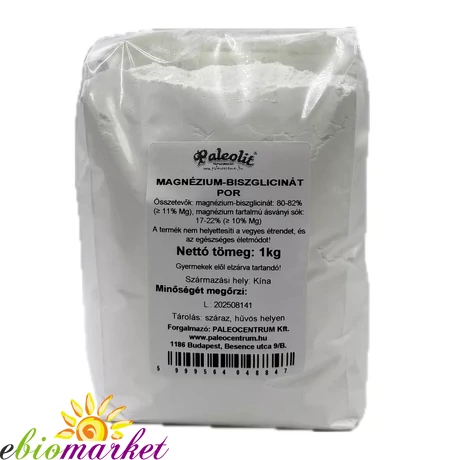 PALEOLIT MAGNÉZIUM BISZGLICINÁT POR 1KG MAGNESIUM BISGLYCINATE POWDER