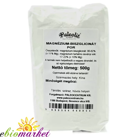 PALEOLIT MAGNÉZIUM-BISZGLICINÁT POR 500G MAGNESIUM BISGLYCINATE