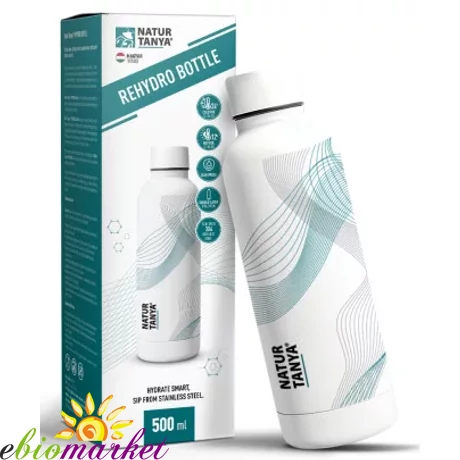 NATUR TANYA® REHYDRO PALACK - DUPLAFALÚ, 304-ES NEMESACÉL VIZES KULACS, 500ML-ES