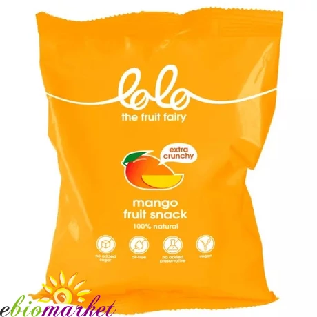 LOLO MANGÓ SNACK 25G 100% NATÚR MANGÓ THE FRUIT FAIRY