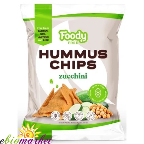 HUMMUS CHIPS CUKKINIVEL 50G FOODY FREE