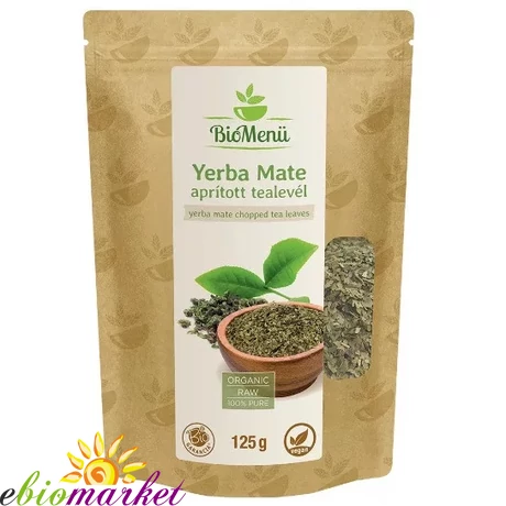 BIO YERBA MATE APRÍTOTT TEALEVÉL 125G BIOMENÜ