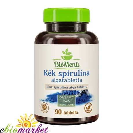 BIOMENÜ BIO KÉK SPIRULINA ALGA 90DB TABLETTA