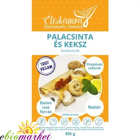 ÉLÉSKAMRA VEGÁN PALACSINTA ÉS KEKSZ LISZTKEVERÉK GLUTÉNMENTES 500G