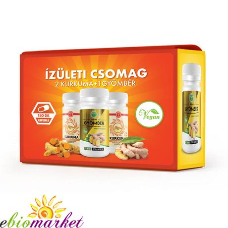 ÍZÜLETI CSOMAG 3X60DB KAPSZULA TENMAG 2 KURKUMA + 1 GYÖMBÉR