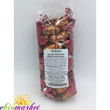 PALEOLIT KÁVÉS SZALONCUKOR 500G KRÉMMEL TÖLTVE