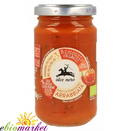 PARADICSOMSZÓSZ ARRABBIATA BIO 200G ALCE NERO