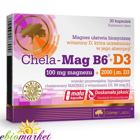 OLIMP LABS Chela-Mag B6 + D3 - 30 kapszula