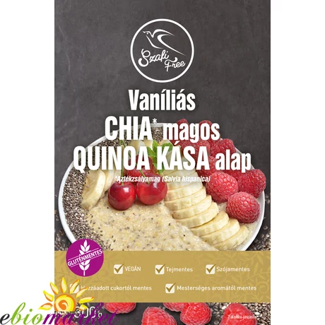 SZAFI FREE CHIA MAGOS QUINOA KÁSA ALAP, VANÍLIÁS 300G
