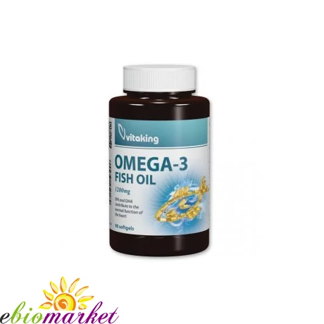 Halolaj – Omega-3 - Vitaking 1200mg( 90 db ) gélkapszula