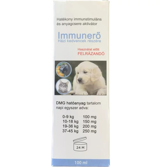 IMMUNERŐ 100ML HÁZI KEDVENCEK RÉSZÉRE (DMG+LACTOFERRIN+TAURIN+B12